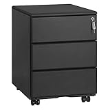 WOLTU Rollcontainer Metall, Mobiler Aktenschrank...