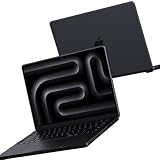 Soonjet für MacBook Pro 14 Hülle (2024-2021) M4-M1 Pro/Max Farbe Passend A3112 A3185 A3401 A2992 A2918 A2779 A2442 Ultradünne Schutzhülle Case Cover für 14 Zoll - Space Schwarz Clear