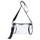 Transparente Geldbörsen für Damen, zylindrische transparente Geldbörsen-Tasche - Stilvolle transparente Konzert-PVC-Geldbörsen für Mädchen | Trendige Umhängetasche, kleine Umhängetasche für Stadien, F