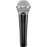 Shure SM58-LC Dynamisches Gesangsmikrofon mit Nierencharakteristik, pneumatischer Stoßdämpfer, integriertem Poppfilter, A25D Mikrofonklammer, 3-poligem XLR-Anschluss, ohne Kabel (SM58-LCE)