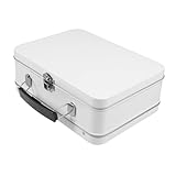 FUNOMOCYA Retro Metall Brotdose mit Schloss und Klappdeckel aus Blech Tragbarer Lunchbehälter für Sandwiches Snacks und Robust Leicht zu Reinigen für Arbeit Picknick und Outdoor Aktivitäten