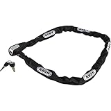 ABUS Kettenschloss Catena 6806K – Leichtes Fahrradschloss aus gehärtetem Stahl mit modischem Textilschlauch – ABUS-Sicherheitslevel 6 – 110 cm – Schwarz