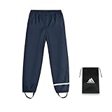 flintronic Unisex Kinder Matschhose Regenlatzhose, Wind-und wasserdichte Regenhose Regenbekleidung, L, 122-134cm