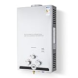 CO-Z LPG Gasdurchlauferhitzer 10L Warmwasserbereiter Durchlauferhitzer Warmwasserspeicher Heißwasserbereiter Boiler Tankless Instant Boiler (10L)