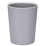 LAIGOO Kleiner Abfalleimer, Mülleimer für Badezimmer/Büro/unter dem Schreibtisch, Kunststoff (grau, 4 l
