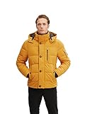 TOM TAILOR Herren Puffer Jacke mit abnehmbarer Kapuze 1032486, 10680 - Flame Brown, XL