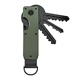 AtEaze Kompakter Schlüssel Organizer aus Metall für bis zu 6 Schlüssel (Militärgrün)