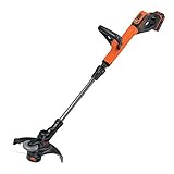 Black+Decker Rasentrimmer AFS Reflex Fadenverlängerung (18V 2,0Ah, 28 cm Schnittbreite, verstellbarer Zweithandgriff, Einzelfaden 9 m/1,6 mm, inkl. Akku und Ladegerät) STC1820PC