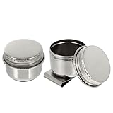 Alipis Edelstahl Pinselwaschtopf mit Deckel 2 Stück Pinselreiniger und Ölpalettenbecher für Künstler Malbedarf Wiederverwendbar