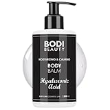 Bodi Beauty Body Balm 250ml mit Hyaluronsäure, Glycerin, Harnstoff, Aloe Vera, Algen – Feuchtigkeitsspendender Körperbalsam – Für glatte und geschmeidige Haut | feuchtigkeitsspendend und beruhigend
