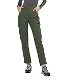 ATLASLAVA Wanderhose Damen Winter Gefüttert Softshellhose Skihose Winterhose Frauen Wasserdicht Trekkinghose Outdoor Hose Armeegrün XL