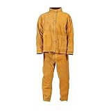 AMAZWI Künstliche Lederschweißerin Schmiede Schürze Hochleistungsflammhemmende Hohe Temperaturfeste Schweißbekleidung Tools Arbeitskleidung, Sicherheitslatzhosen, Overalls (Color : 1 UK, Size : 2XL)