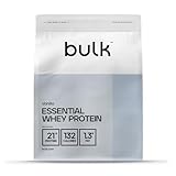 Bulk Essentielles Whey Protein, Protein Pulver, Eiweißpulver, Vanille, 500 g, 14 Portionen, Verpackung Kann Variieren