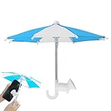 Liqzirtu Handy Regenschirm Für Sonne | Outdoor Sonnenschirmhalter für Mobiltelefone - Wasserdichter UV-Schutz Regenschutz Spiegelungsfreie Handyhalterung Für Outdoor Fahrradnavigation
