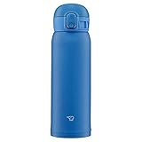 Zojirushi SM-WA48-AA Wasserflasche, One-Touch-Edelstahlbecher, nahtlos, 44,4 ml (0,48 l), blau