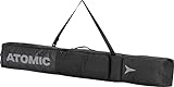 ATOMIC SKI BAG Schwarz - Skitasche für Ski & Stöcke - Längenverstellbare Tasche (175 - 205 cm) - Wasser- & schmutzabweisendes Material - Inkl. Tragegurt