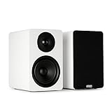 mohr Bonito K3 Kompaktlautsprecher Regallautsprecher HiFi Stereo Kompaktboxen Regalboxen Audio Musikboxen (Weiß)