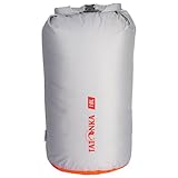 Tatonka Packbeutel Dry Sack 18l - Wasserdichter Packsack mit Rollverschluss und Steckschließe - Aus recyceltem Polyester - 18 Liter Volumen (grau)