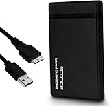 Storite 1 TB externes Gaming-Laufwerk, 2,5-Zoll-Festplatte, tragbare Externe 3.0-USB-Festplatte, Speicher und Backup, Game Drive für PS4, PS3, PC-Spiele, Android (schwarz)