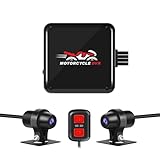 VSYSTO Motorrad DashCam Motorrad Kamera 1080P Doppellinse Vordere und hintere Kamera WiFi Fahrschreiber wasserdichte Sportkamera Kein Bildschirm LCD Bildschirm 140 ° Weitwinkel Nachtsicht