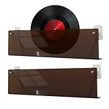 Acryl-Schallplattenregal – schwebendes Wandregal, durchsichtiges Vinyl-Aufbewahrungsdisplay, kratzfester Organizer-Ständer, Albumhalter-Design, einfache Installation, keine Beschädigung der Befestigun