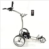 GOLF23, Elektro Golf Trolley 3.0 Lithium Batterie 20Ah, Funkfernbedienung, USB, Zubehör, Silber