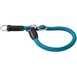 HUNTER Freestyle Dressurhalsung, Hundehalsband, Zugstopper, robust, wetterfest, 50 (M-L), petrol