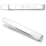 HONEY BEAR 5.4/6cm Krawattennadel Krawattenklammer für Herren Tie Clip Hemd Business Hochzeitsgeschenk 2.12/2.36inch (Glänzendes Silber 5.4cm)