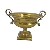 HKWFKAWA Retro Design Blumentopf Übertopf Blumenarrangement Halter für drinnen und draußen, 24,5 x 18 x 10 cm, Retro Golden