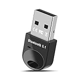 shuwosmart Bluetooth Adapter PC, USB Bluetooth 5.1 Dongle EDR Bluetooth Stick für PC, Desktop, Laptop kompatibel mit Windows 11/10/8.1/7