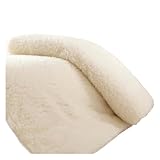 Weiche Matratzenauflage mit tiefen Taschen for den Winter mit elastischen Bändern, Spannbettlaken-Set aus dickem Fleece, warmes Plüschbettlaken for Queen- und Twin-Full-Größen(White,Queen-150*200cm)