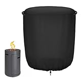 Feuerschalenabdeckung, lichtbeständig, rund, Terrassen-Feuersäulenschutz, wetterfeste Decke für Heizungsisolierung, Propangasgrill, Kaminsims, Garten, Rasen und Gartenmöbel