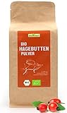 dreikraut Bio-Hagebuttenpulver | 1 kg | Rohkostqualität, gemahlen | Wildsammlung aus Europa | 100% ganze Hagebutte
