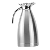 VALICLUD Edelstahl Vakuum Isolierkanne Doppelwandig Thermosflasche für Kaffee Tee Büro Reise Bpa frei Robust Langlebig