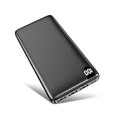 Power Bank 26800mAh Externer Akku: Riapow Powerbank 3A Schnelles Aufladen (USB C Input & Output) Tragbares Handy Ladegerät mit 4 Ausgänge für Smartphones, Tablets