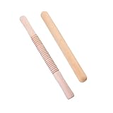 TOPBATHY 2St Rolle zum Backen pizzateig pizza teig kontrollieren tosteter holzstiel Rollbacken Pizzaroller Pasta-Nudelholz Nudelholz aus Ton Teigrolle Teigwalze Nudelholz aus Holz Hölzern