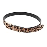 LALADEFIEE Leopard Print Gürtel Damen Verstellbar Faux Leder Taillengürtel Modisch für Kleider Jeans Vielseitig Stilvolles Accessoire für Casual und Elegante Outfits