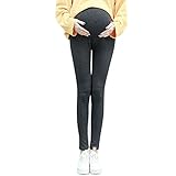 Damen Umstandsleggings High Waist, Blickdicht Schwangerschaftsleggings Stretch Umstandsmode für Schwangere Lang Baumwolle Schwangerschaft Leggings Winter Thermo Gefüttert Elastische Umstandshose