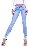 Damen Röhrenjeans Hosen Hüftjeans Jeans blau Damenjeans Damen-Hose-n Jeans-Hose-n Röhre-n Hüft-Hose-n Niedrige-r Leib-Höhe Bund Stretchjeans Stretch-Hose-n Denim Skinny dunkel-blau-e Gr Größe XS 34