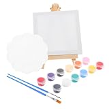 Uonlytech Mini Holz Staffelei Set Teiliges Display Rack für Ölmalerei und Kunsthandwerk für Tischdeko und Outdoor Zeichnungen Leicht und für Schüler und Hobbykünstler