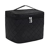 Kosmetiktasche,Große Make-Up Taschen Organizer Reise Wasserdicht Schminktasche Kosmetik Aufbewahrungstasche für Damen –schwarz (Schwarz)