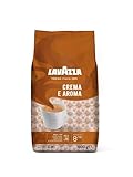 Lavazza, Crema e Aroma, Arabica und Robusta Kaffeebohnen, Ideal für Espressomaschinen, mit Schokoladigen Aromen, Intensität 8/10, Mittlere Röstung, 1 kg Packung