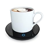 Elektrischer Kaffeewärmer, Smart Schreibtisch Kaffeewärmer, Tassenwärmer mit 2 Temperatureinstellungen, Tassenwärmer, Teewärmer, Elektrischer Getränkewärmer, Getränkewärmer für Kakao, Milch