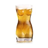 Comtervi Bierkrug, Sexy Bierglas Frauenkörper Männlicher Körper, Party Traumkörper, Frauentorso Glas mit Rundungen