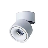 FOYTOKI 7W LED Deckenstrahler Verstellbar Weiße Deckenleuchte für Einfache Installation an Wand oder Decke Langlebig und Effizient für Wohnräume und Küchen
