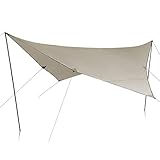 your GEAR Sonnensegel Atrani 3 x 3 m Sonnenschutz Wetterschutz Tarp 2 Aufstellstangen UV 50+ Schutz wasserdicht 5000 mm Beige Grau