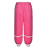 OYAKO.NEST Kinder Regenhose 128 Frühling und Sommer Matschhose Mädchen 128 Wind und wasserdicht Buddelhose Bundhose(Nicht Gefüttert Rose 122-128)