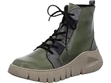Gemini Damen Stiefelette aus Leder mit Plateau und Keilabsatz 033317-02, Größe:42 EU, Farbe:Grün