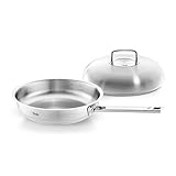 Fissler Original-Profi Collection/Edelstahl Pfannen-Set 2-teilig (Ø 28 cm) Stielpfanne unbeschichtet + Hochraum-Deckel - Induktion