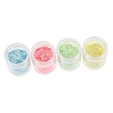 DOITOOL Nail Glitter Holographisch Irisierend Metallic Glitzerpulver für DIY Nail Art und Bastelprojekte Langlebiges Pet Material Sicher und Einfach Anzuwenden für Damen und Profis